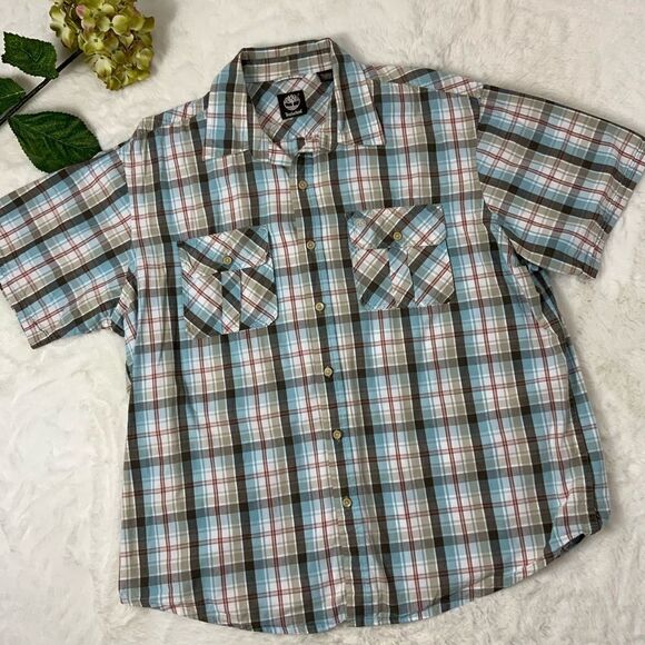 Mens TIMBERLAND short sleeve shirt 🥳 HOST PICK 🥰 - Picture 1 of 4